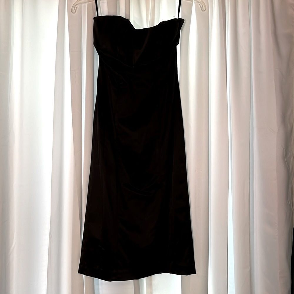 Bebe Black Strapless Formal Dress